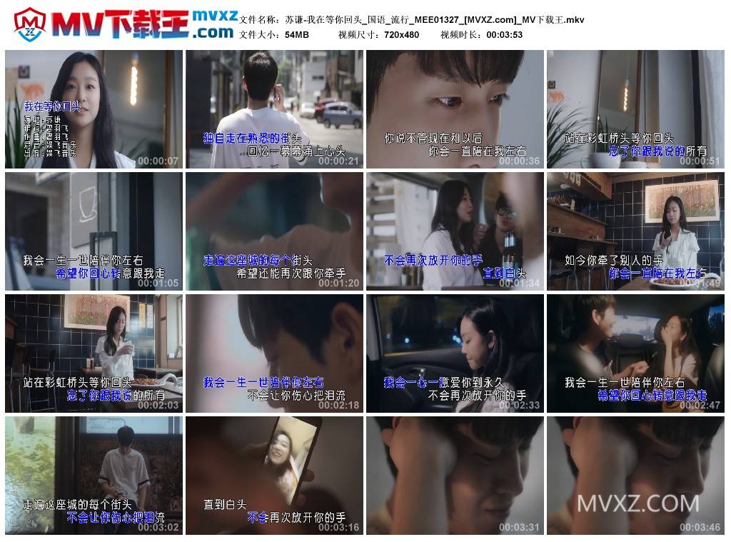 苏谦-我在等你回头_国语_流行_MEE01327